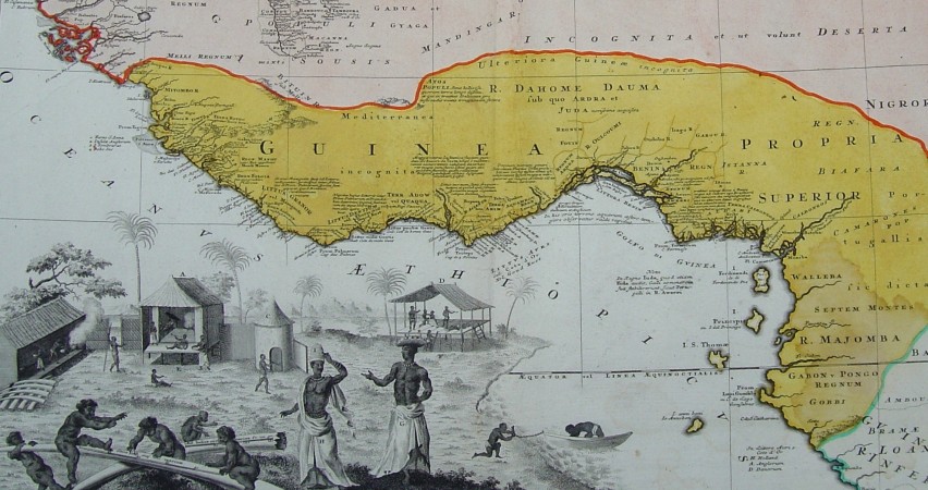 1. kaart van Guinea van Homann